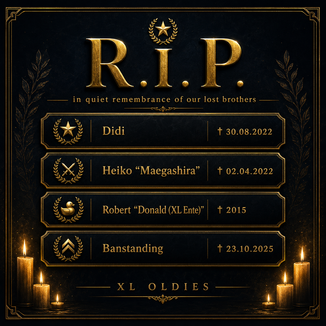 R.I.P. XL Oldies